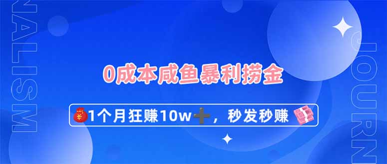 （14257期）0成本闲鱼暴利捞金，1个月狂赚10W+，秒发秒赚新玩法-八百库
