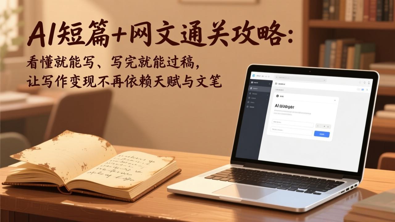 AI短篇+网文通关攻略：看懂就能写、写完就能过稿，让写作变现不再依赖天赋与文笔-八百库