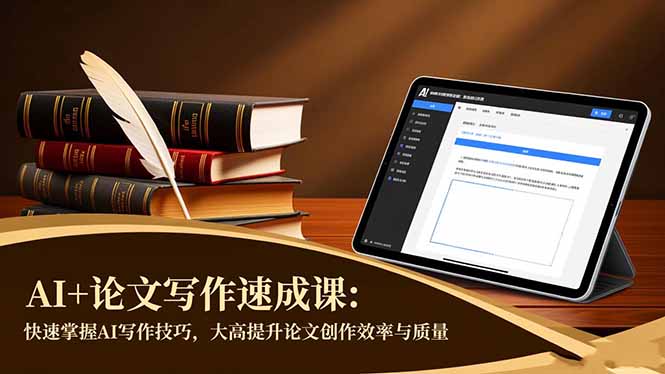 AI+论文写作速成课:快速掌握AI写作技巧,大幅提升论文创作效率与质量-八百库