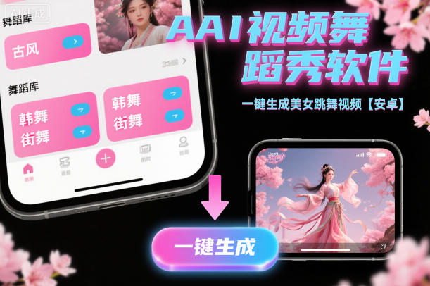 AI视频舞蹈秀软件，一键生成美女跳舞视频【安卓】-八百库