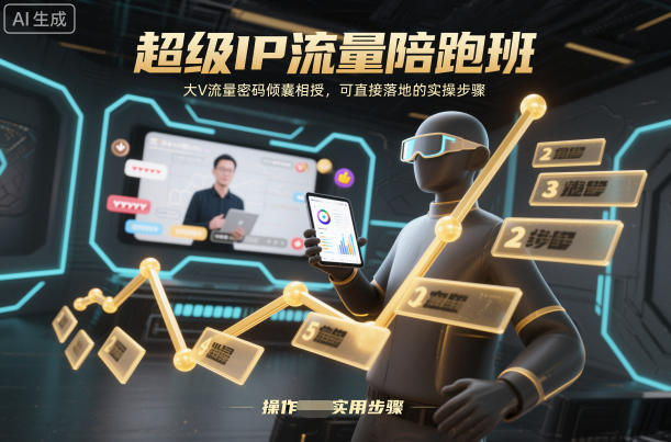 超级IP流量陪跑班，大V流量密码倾囊相授，可直接落地的实操步骤-八百库