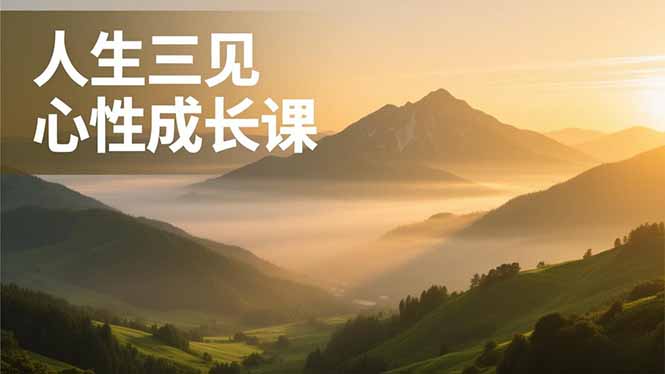 人生三见心性成长课，见天地众生自己，搞透人性安顿身心，活出清晰自我，内在富足无价-八百库