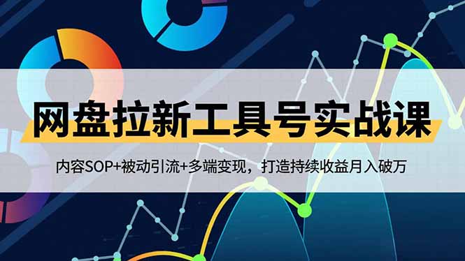 网盘拉新工具号实战课，内容SOP+被动引流+多端变现，打造持续收益月入破万-八百库