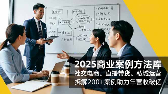 2025商业案例方法库，社交电商、直播带货、私域运营，拆解200+案例助力年营收破亿-八百库