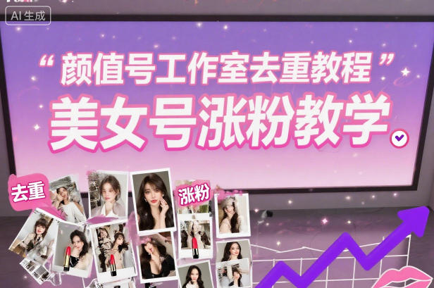 颜值号工作室去重教程，美女号涨粉教学-八百库