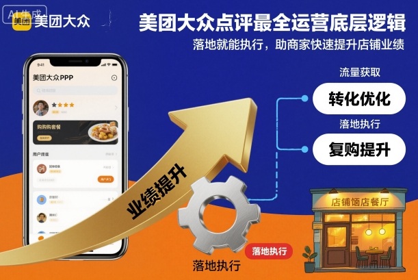 美团大众点评最全运营底层逻辑，落地就能执行，助商家快速提升店铺业绩-八百库