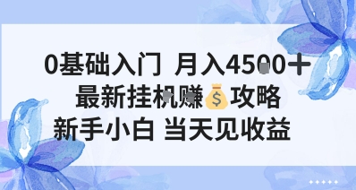 0基础入门,月入4.5k,最新挂G挣米攻略,新手小白,当天见收益【揭秘】-八百库