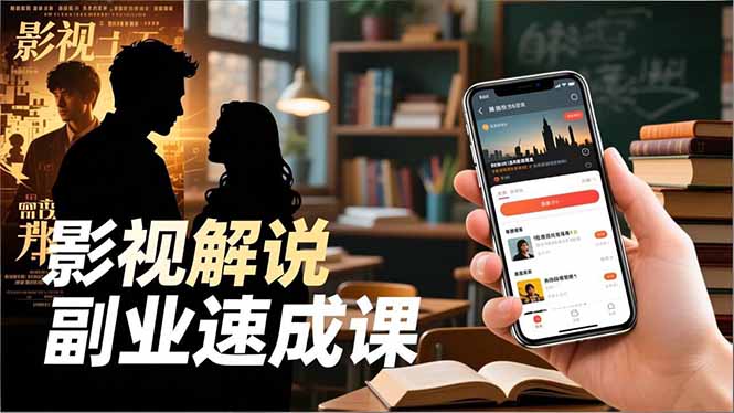 Tk影视解说副业速成课，软件安装、全流程实操、爆款预设，新手两周变现-八百库