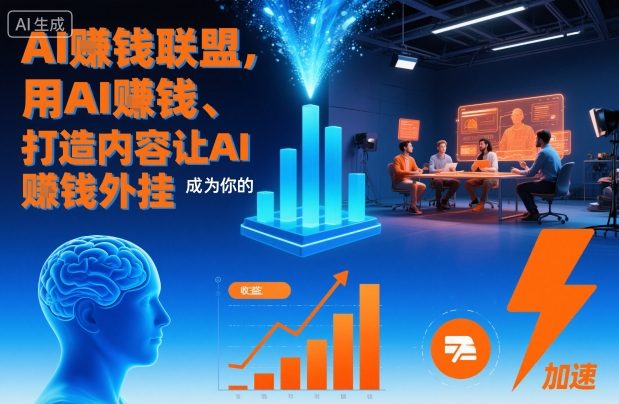 AI賺钱联盟，用AI賺钱、打造内容让AI成为你的賺钱外挂-八百库