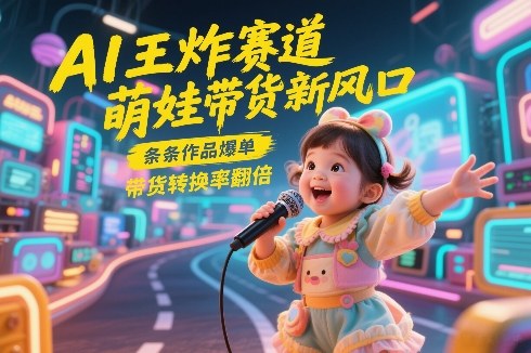 AI王炸赛道，萌娃带货新风口，条条作品爆单，带货转换率翻倍，核心逻辑拆解-八百库