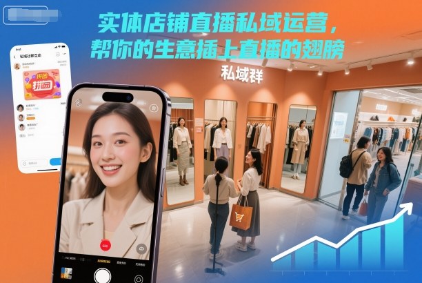 实体店铺直播私域运营，帮你的生意插上直播的翅膀-八百库