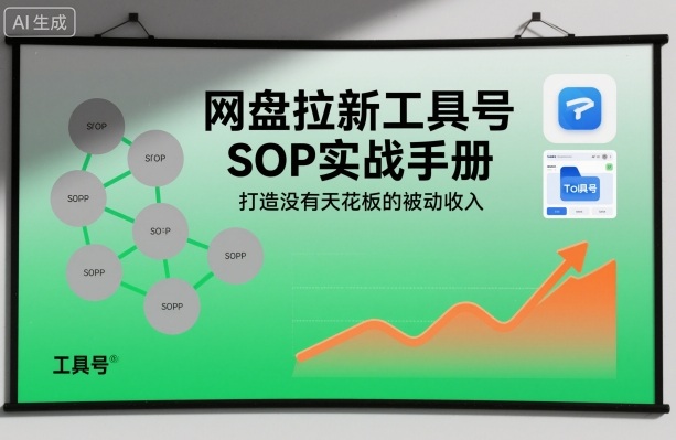 网盘拉新工具号SOP实战手册，打造没有天花板的被动收入-八百库