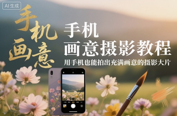 手机画意摄影教程,用手机也能拍出充满画意的摄影大片-八百库