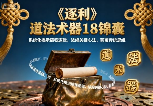 《逐利》道法术器18锦囊，系统化揭示搞钱逻辑，浓缩关键心法，颠覆传统思维(更新)-八百库