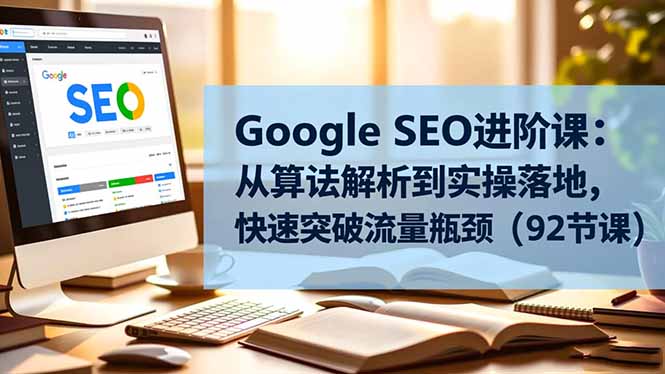 Google SEO进阶课:从算法解析到实操落地,快速突破流量瓶颈(92节课-八百库