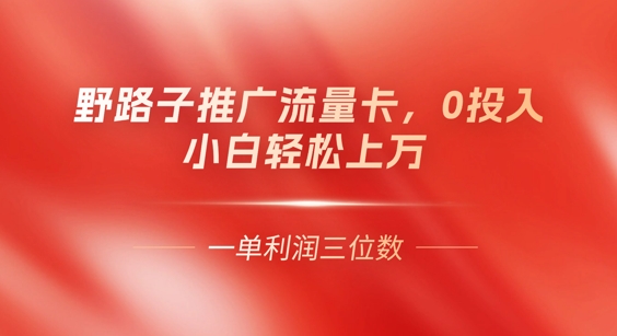 0门槛推广流量卡,一单收益上百,0投入,小白月入过W-八百库