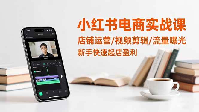 (16536期)小红书电商实战课:店铺运营/视频剪辑/流量曝光,新手快速起店盈利-八百库