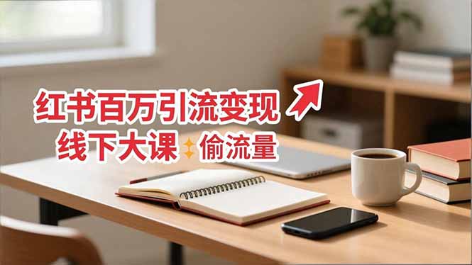 小红书百万引流变现-11月线下大课：分享从0到百万引流路径，手把手教偷流量、拿结果-八百库