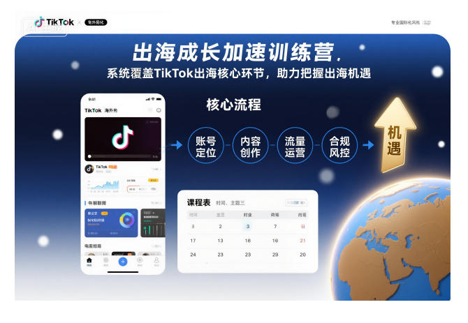 出海成长加速训练营,系统覆盖TikTok出海核心环节,助力把握出海机遇(更新)-八百库