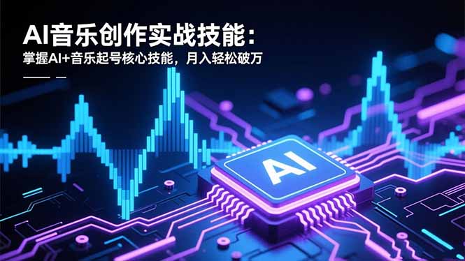 AI音乐创作实战技能:掌握AI+音乐起号核心技能,月入轻松破万-八百库