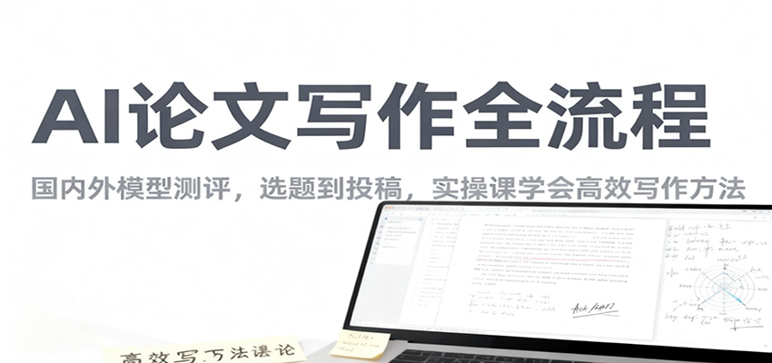 AI论文写作全流程,国内外模型测评,选题到投稿,实操课学高效写作方法-八百库